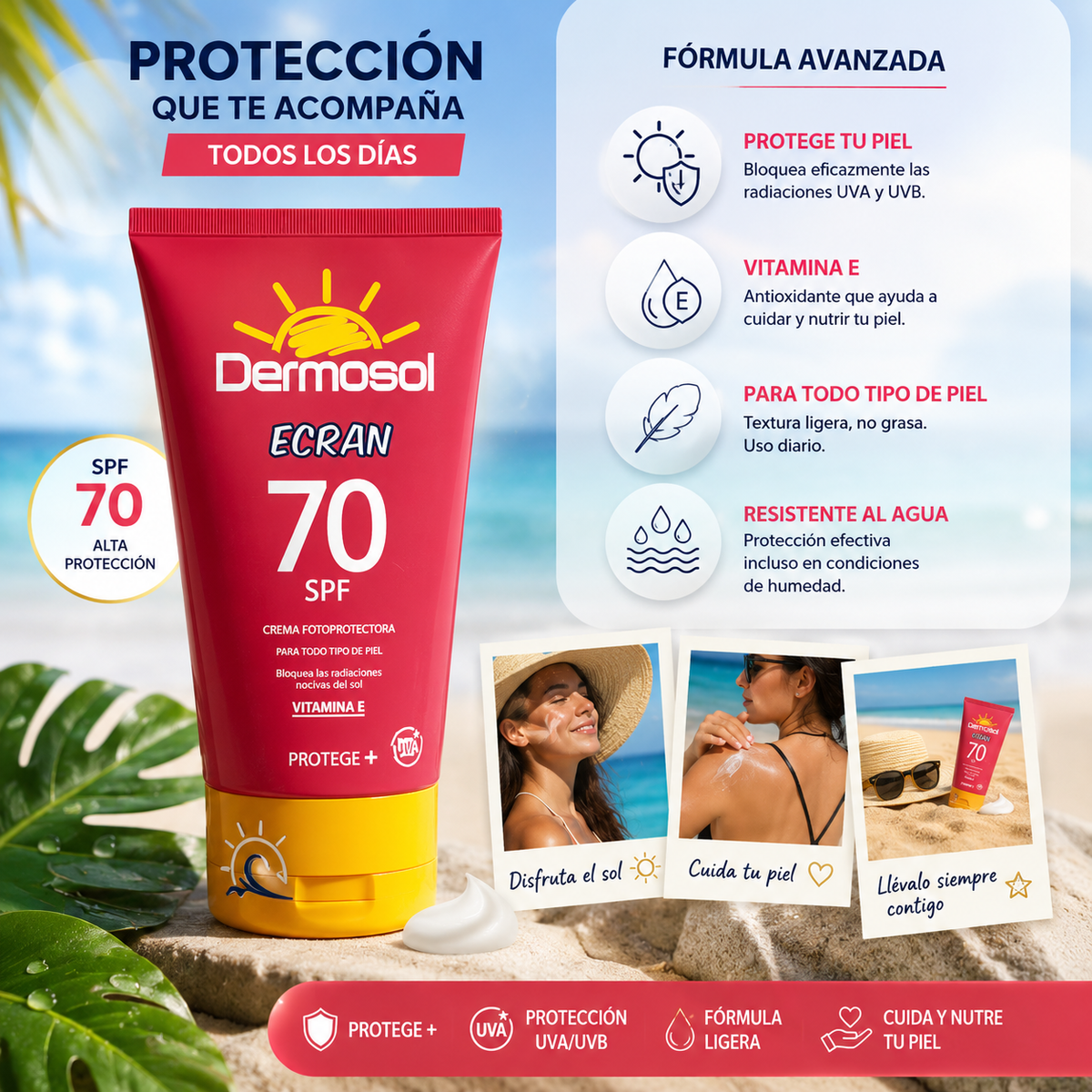 CREMA FOTO PROTECTORA ECRAN 70 SPF- DERMOSOL