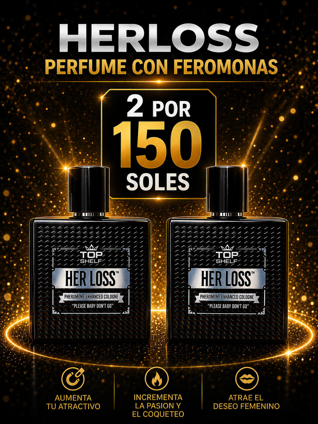 PERFUME HERLOSS CON FEROMONAS HOMBRE PERU