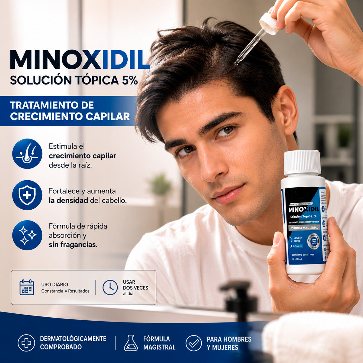MINOXIDIL KIRKLAND 5% ANTICAIDA Y CRECIMIENTO PARA BARBA Y CABELLO  HOMBRE (ESPUMA Y LIQUIDO)