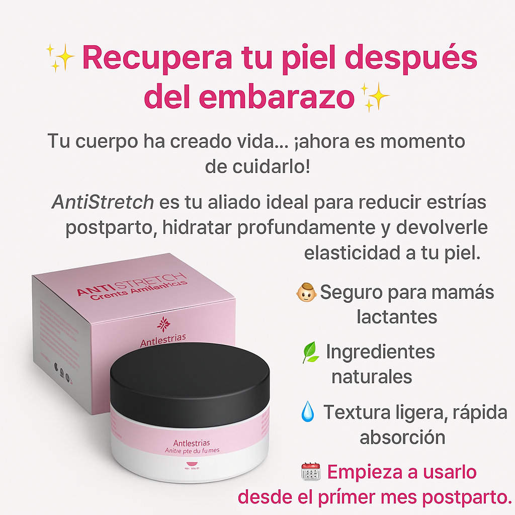 Crema antiestrías para el cuidado corporal