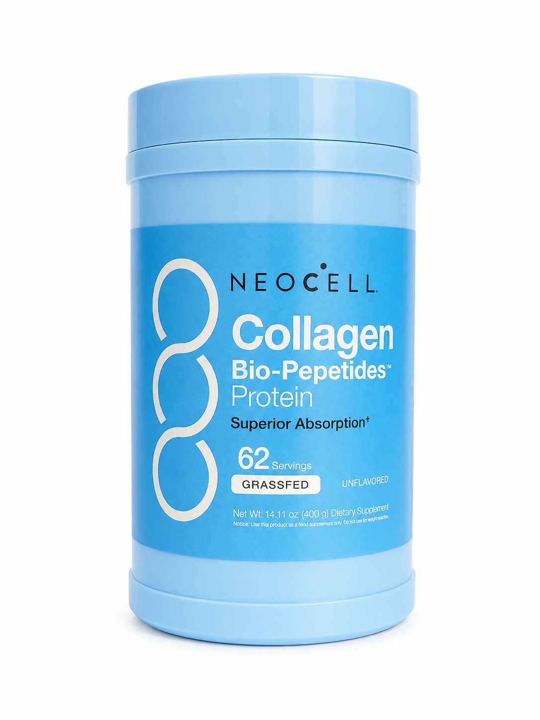 Imagen promocional del suplemento de colágeno NeoCell sin sabor de 400 g